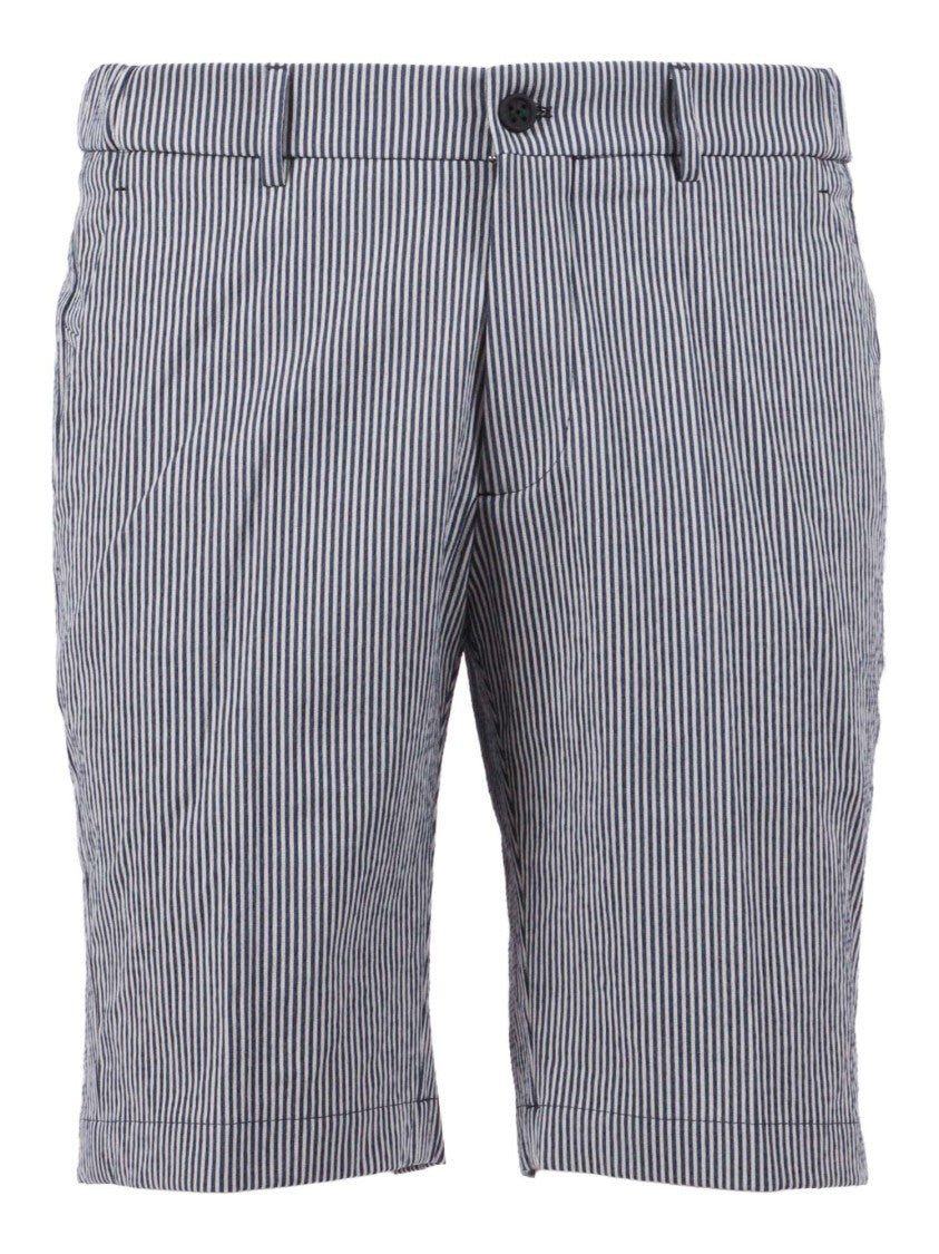 Berwich Vertical Stripe Slim Fit Shorts