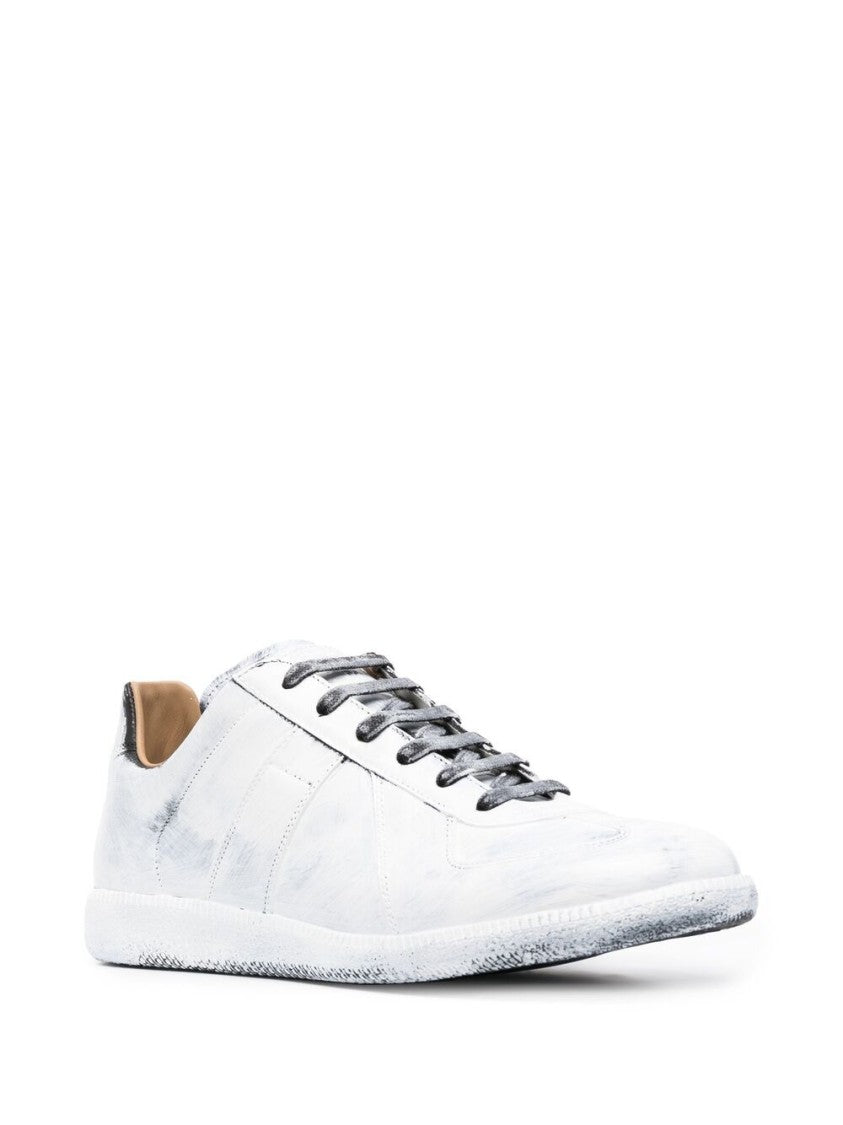 Maison Margiela Artistic White Sneakers With Textured Surface