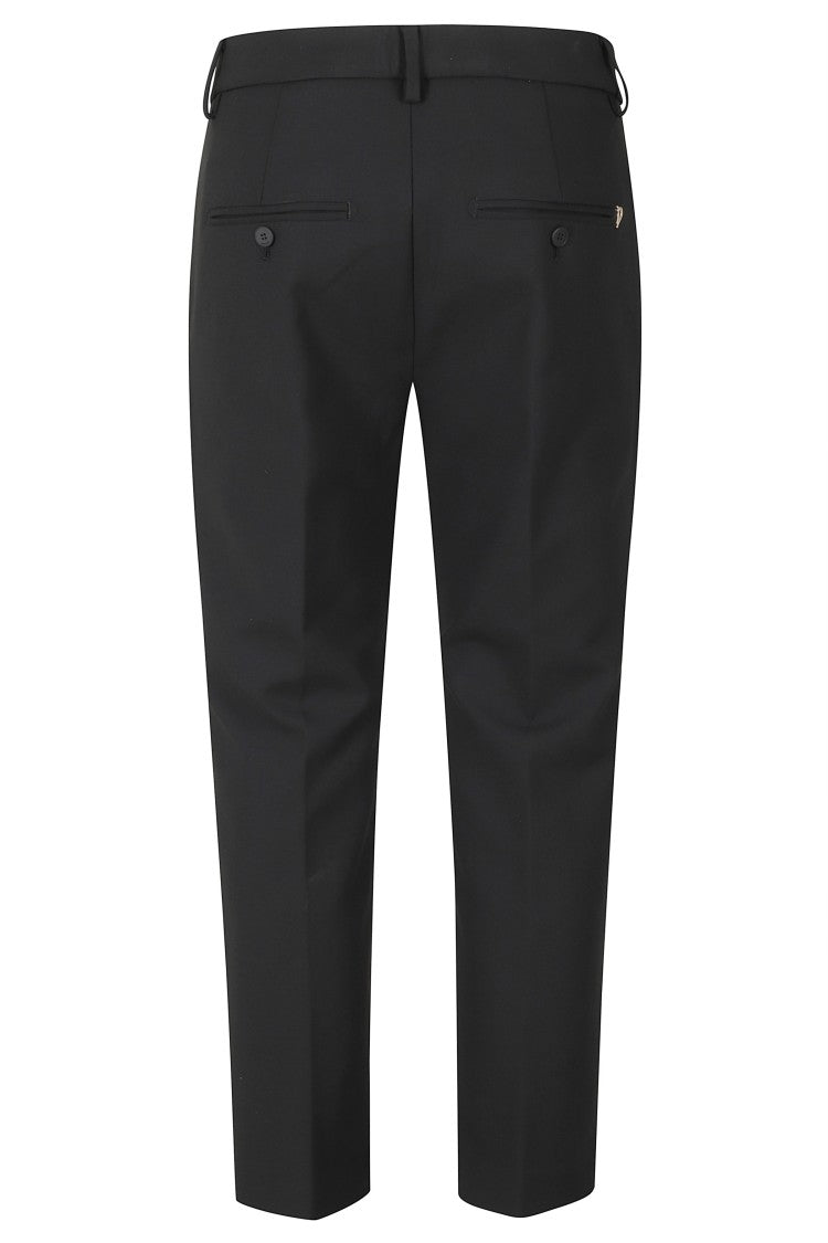 Dondup Black Nima Ankle-Grazing Loose-Fit Pants