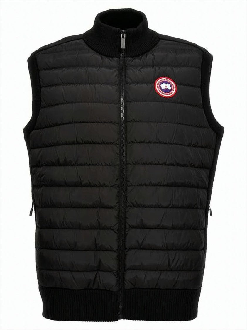 Canada Goose Quilted Black Vest With High Collar