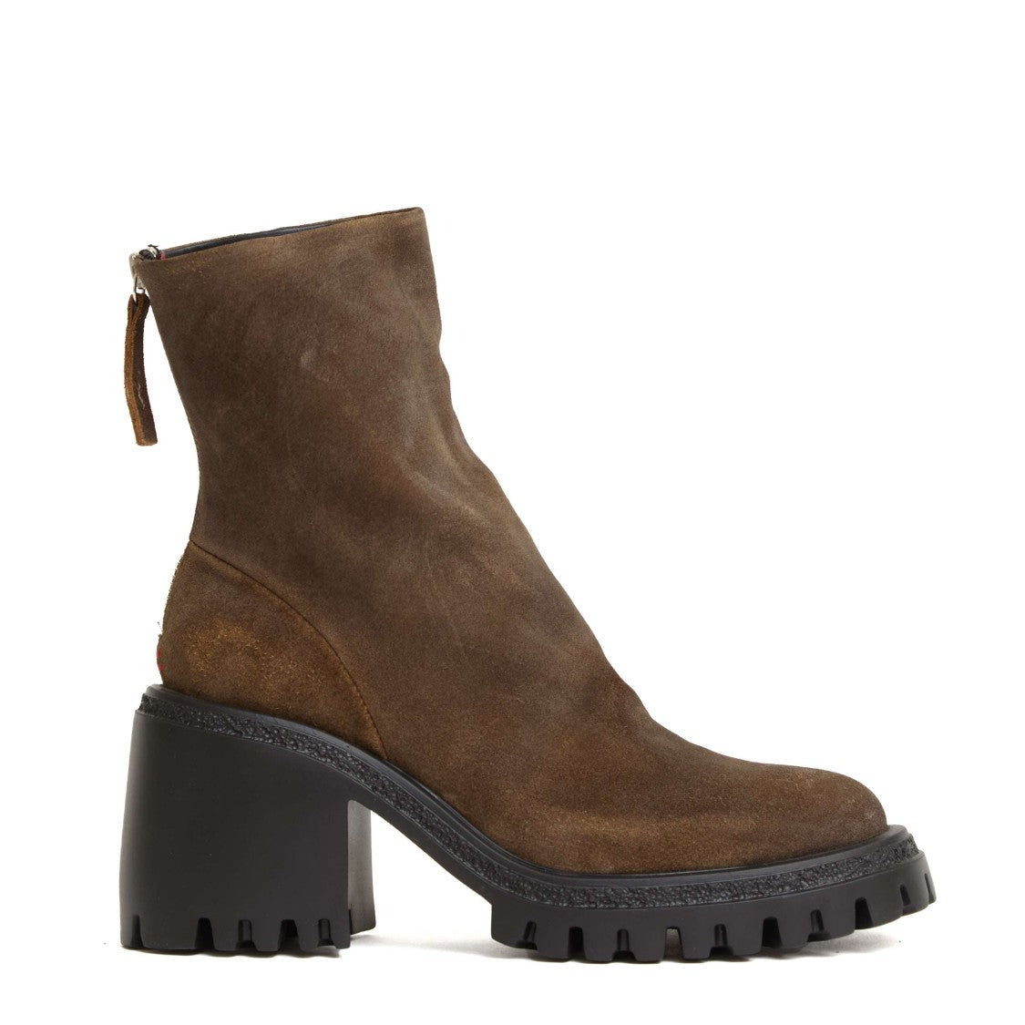 Halmanera Brown Suede Ankle Boots With Rubber Sole