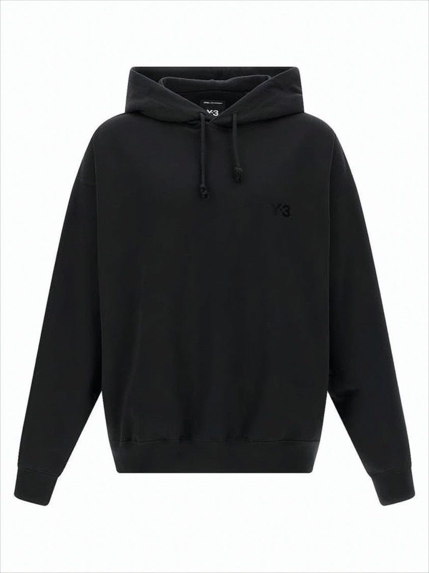 Y-3 Relaxed Fit Black Hoodie With Drawstring