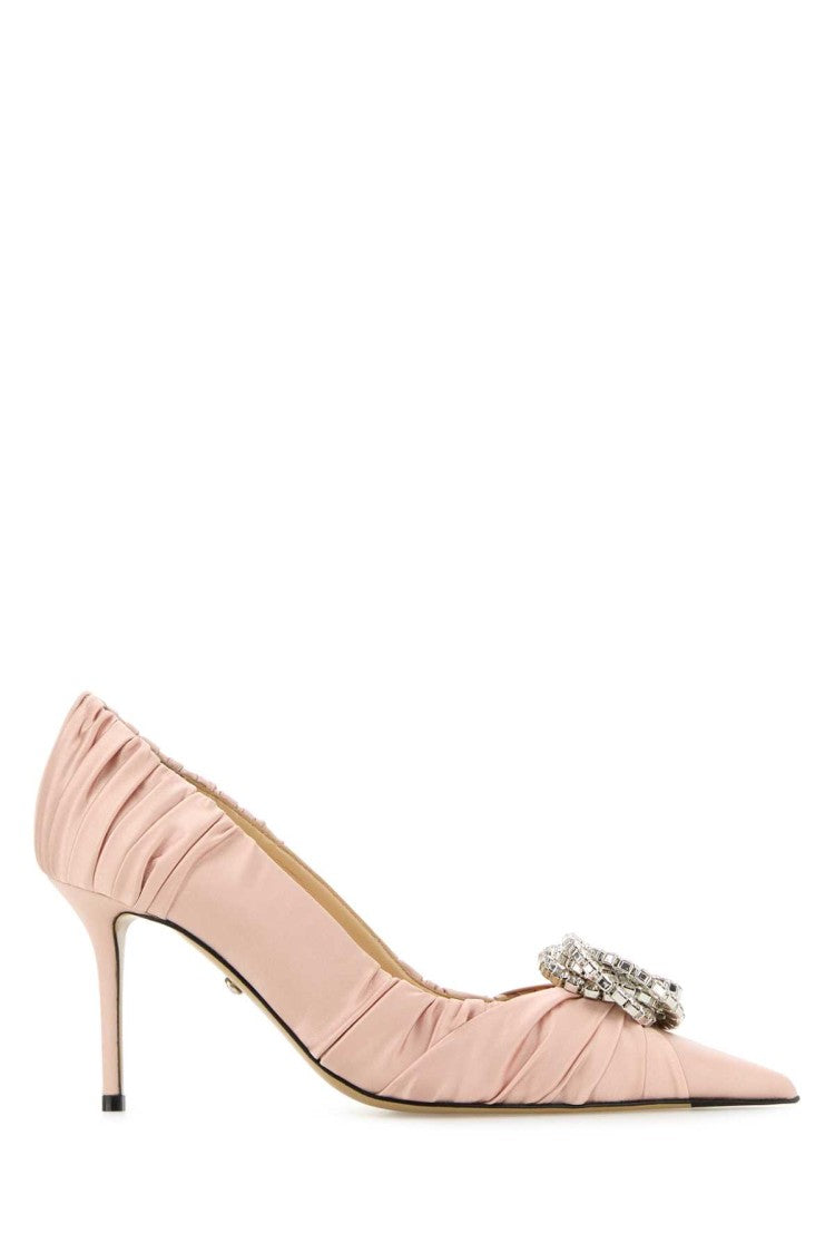 Mach & Mach Powder Pink Satin Pumps