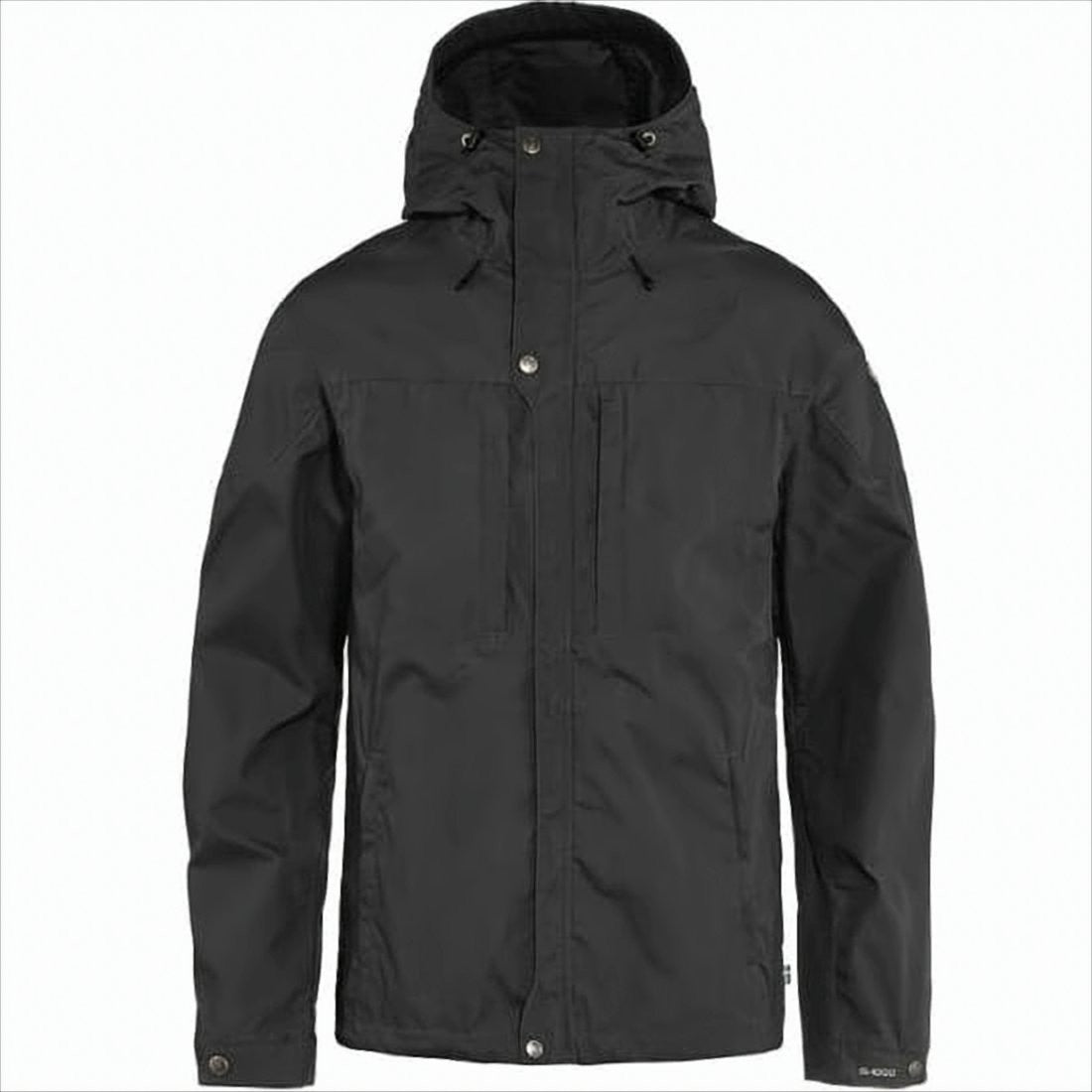 Fjallraven Kanken Minimalist Black Jacket With Concealed Zipper And Hood