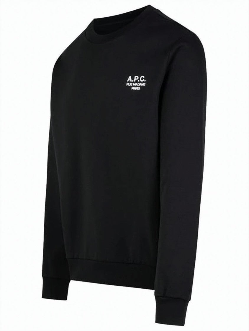A.P.C. Black Long-Sleeve Crew Neck Sweatshirt