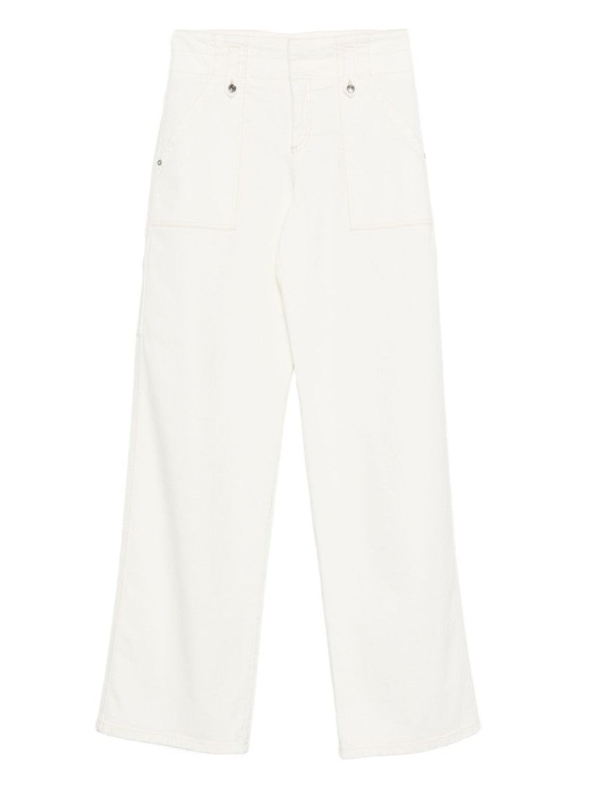 Ermanno Scervino Wide-Leg White Jeans With High Waist