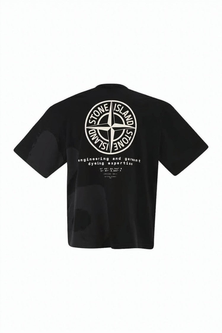 Stone Island Black Cotton Short-Sleeve T-Shirt