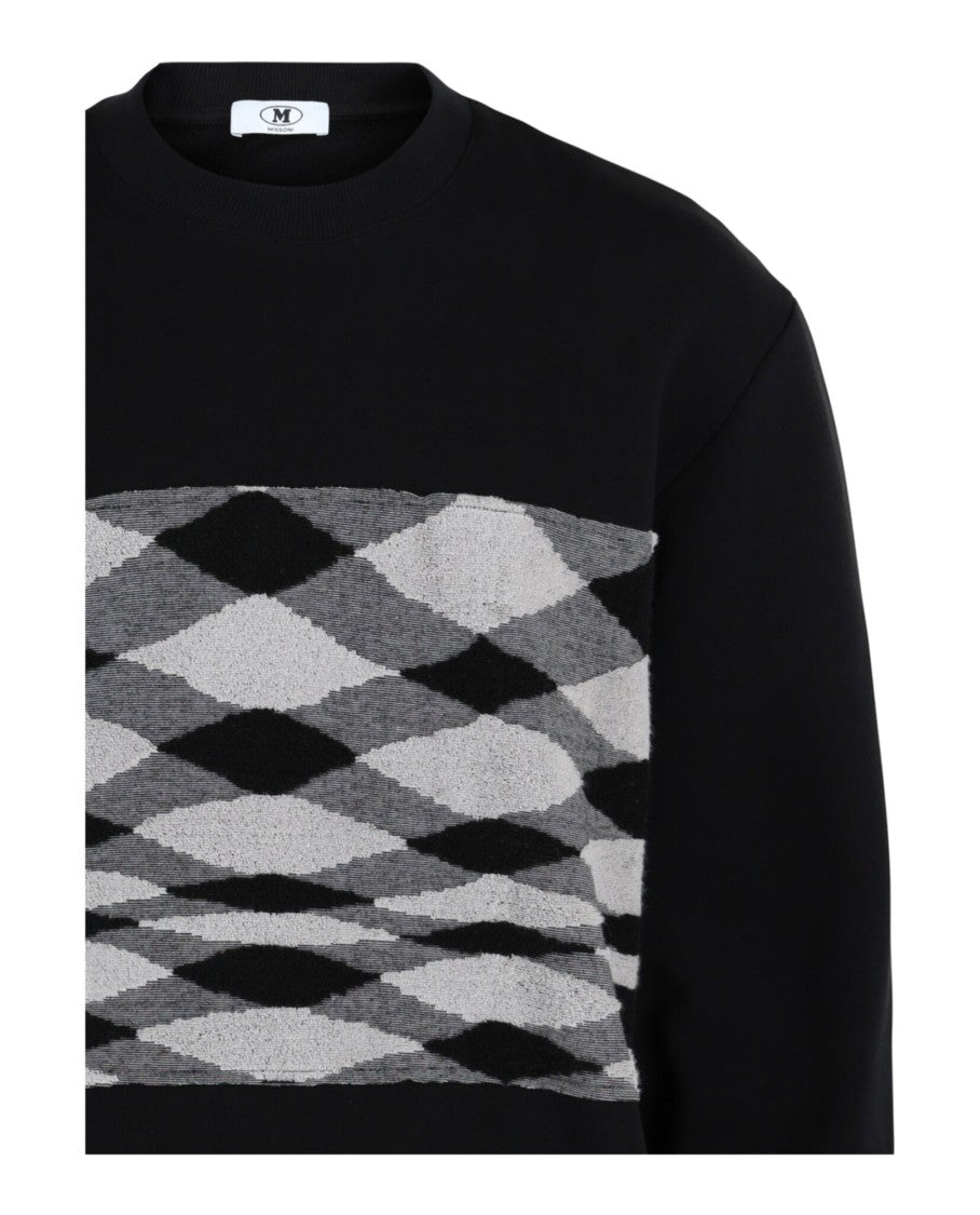 M Missoni Zig Zag Slub Crewneck Sweatshirt