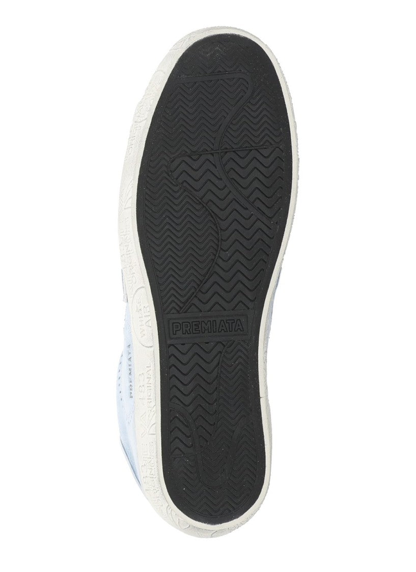 Prmt Light Blue Stevend 7532 Suede Sneakers