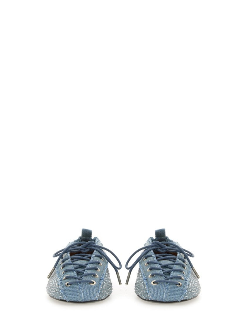 Ganni Lace-Up Ballerina