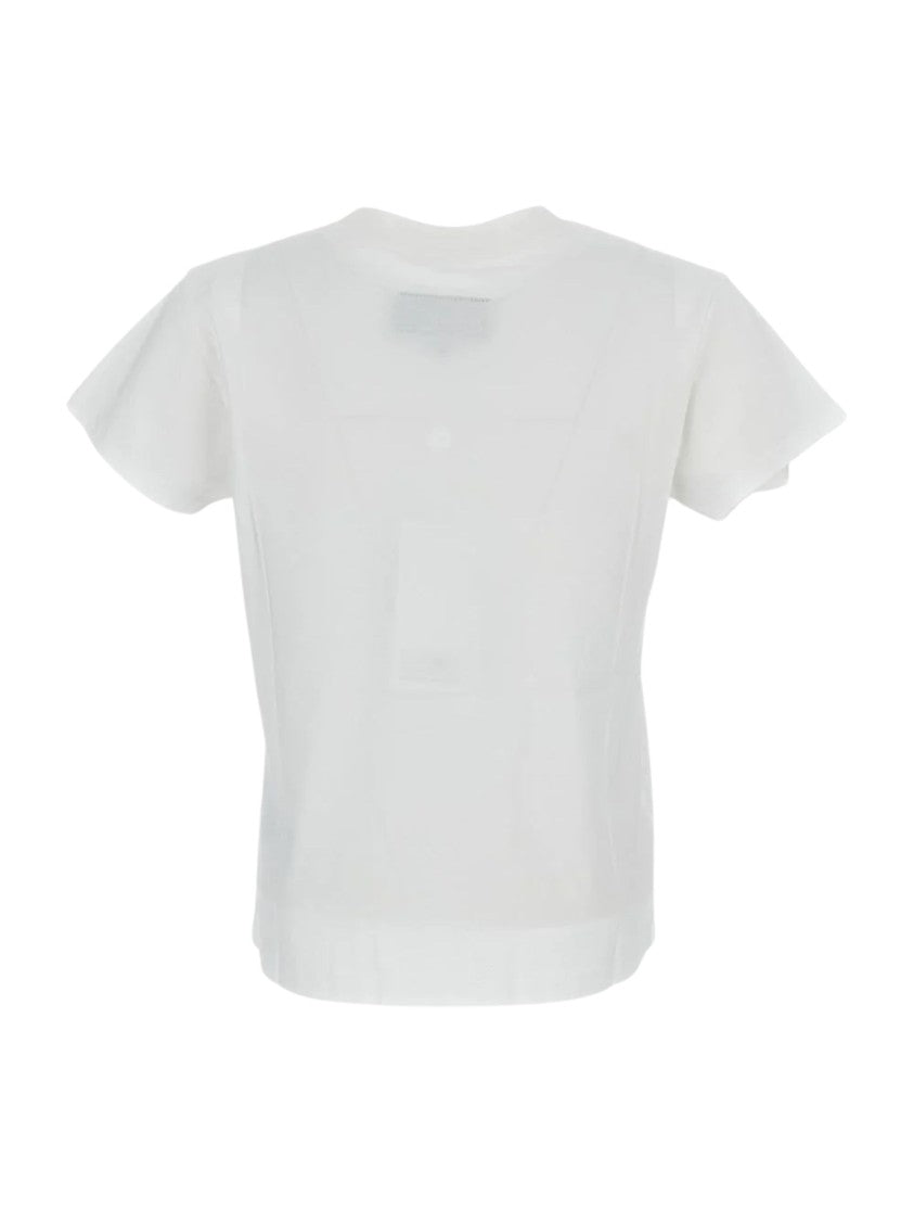 Mm6 By Maison Margiela White Crew Neck Cotton T-Shirt