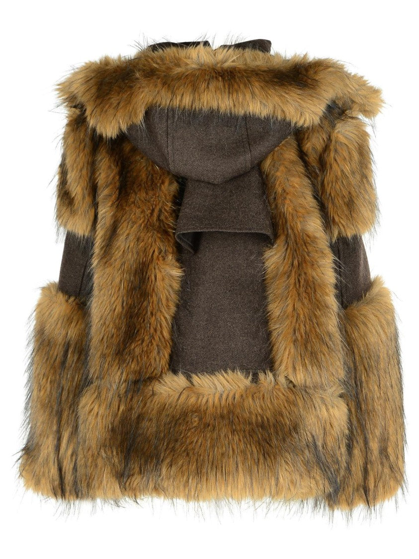 Sacai Brown Wool Jacket