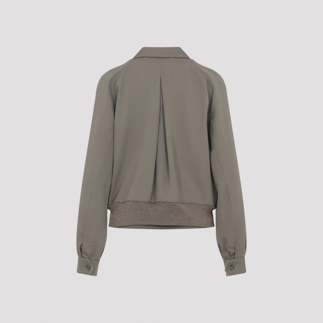 Maison Margiela Soft Wool Jacket With Classic Collar And Ribbed Details