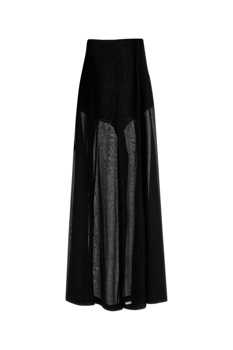 Philosophy Di Lorenzo Serafini Black Wool Blend Wide-Leg Pant