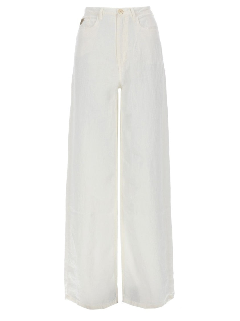 Lois Skater Loose Z Linen Wide-Leg Pants
