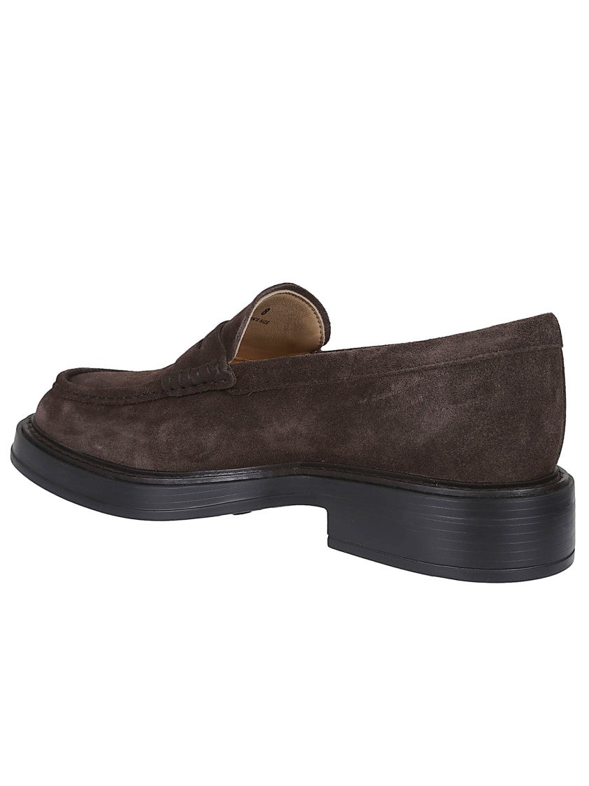 Tod's Dark Brown Suede Moccasin