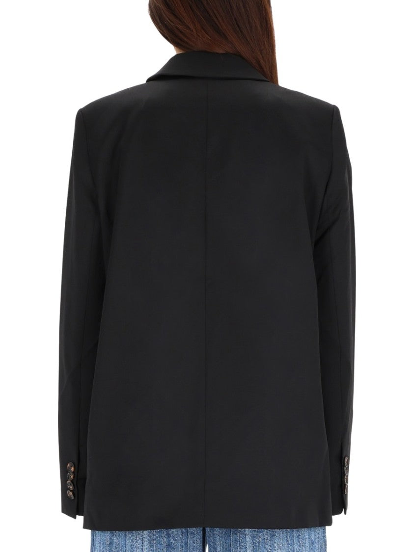 Ganni Double-Breasted Black Jacket