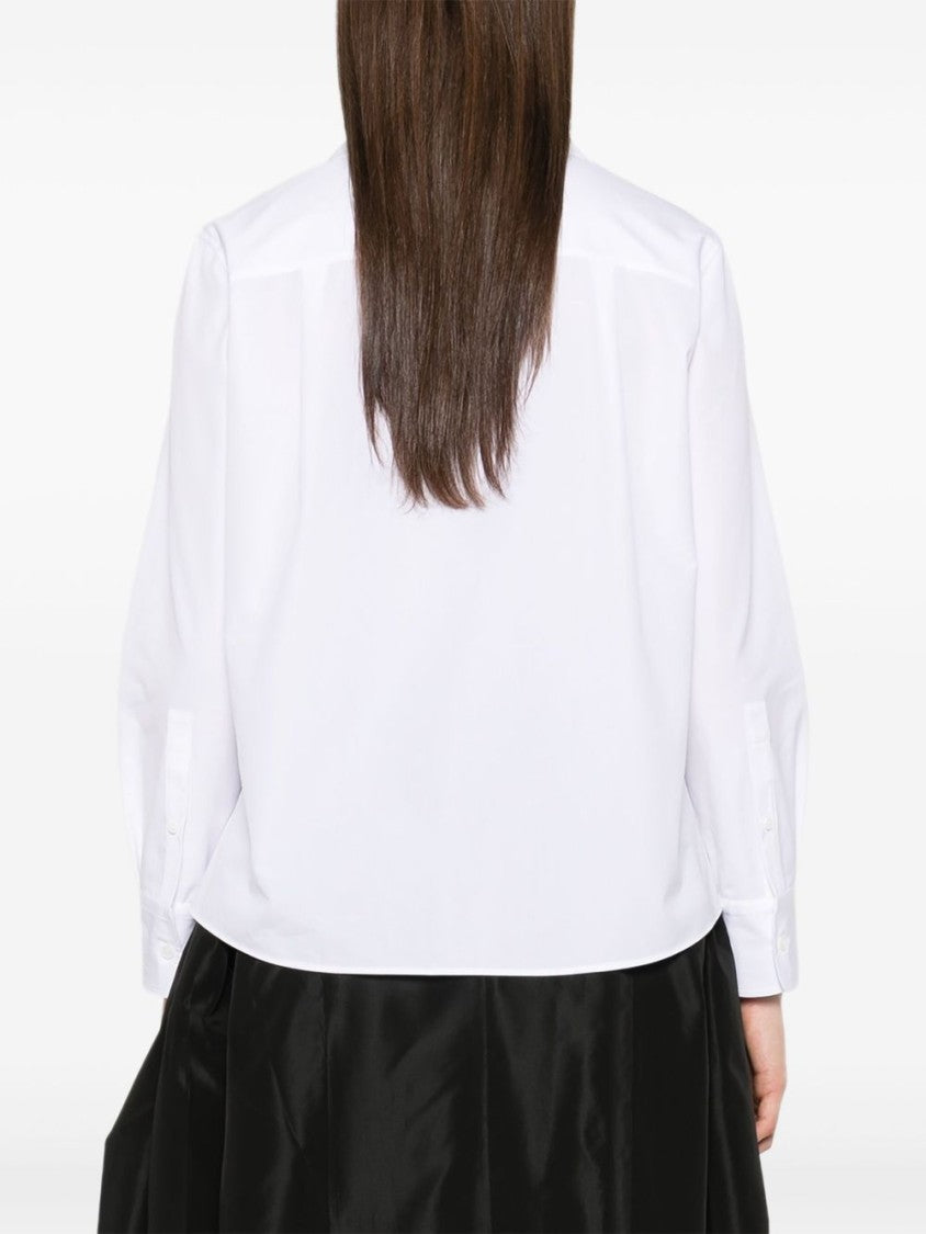 Alexander Mcqueen White Shirt With Oversized Pointed Collar