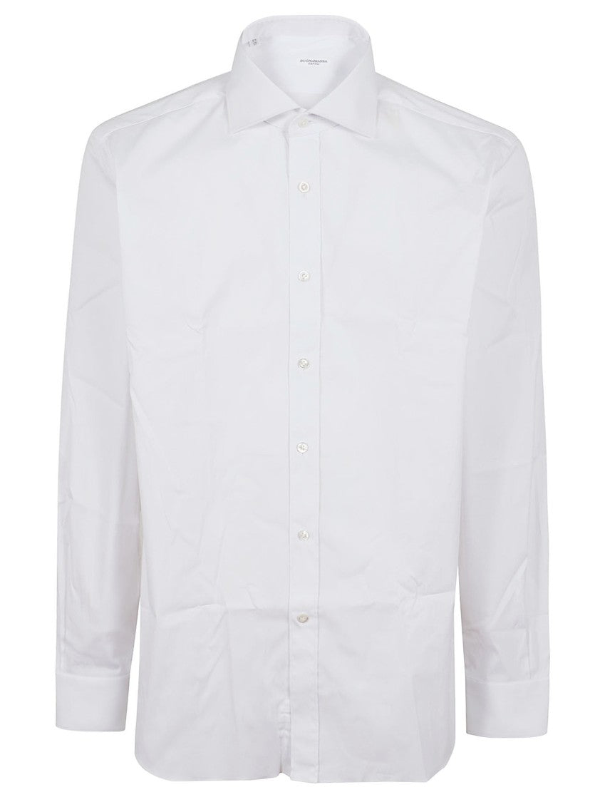 Buonamassa Classic White Cotton Shirt With Timeless Design