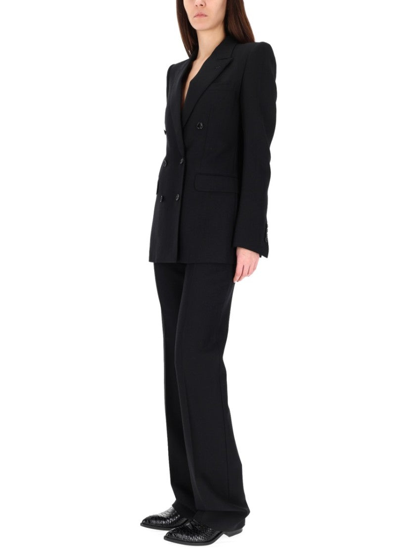 Tom Ford Black Straight Leg Virgin Wool Formal Pants