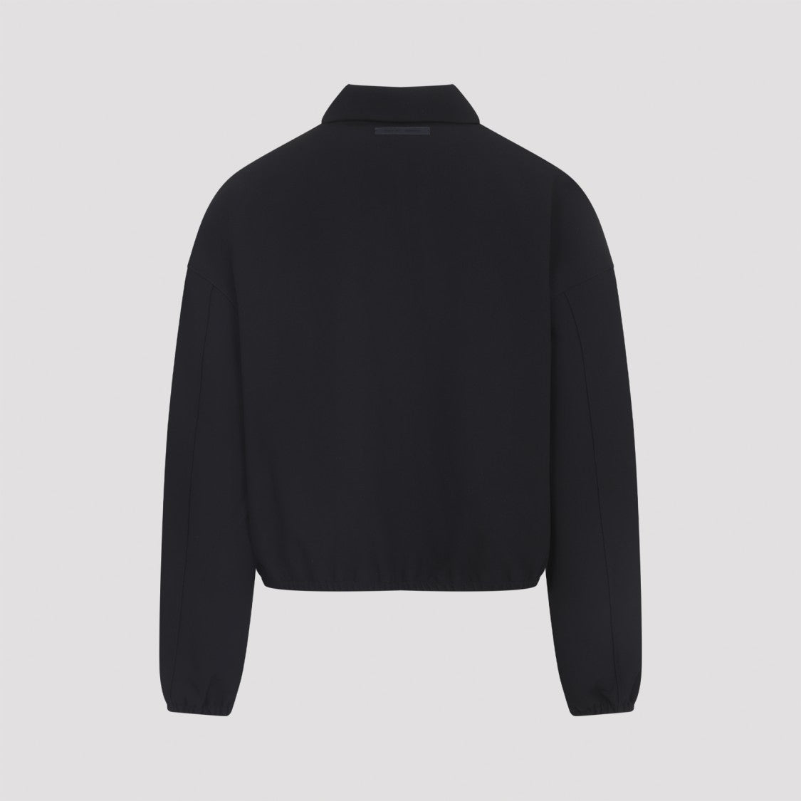 Fear Of God Jet Black Bonded Canvas Zip-Up Jacket