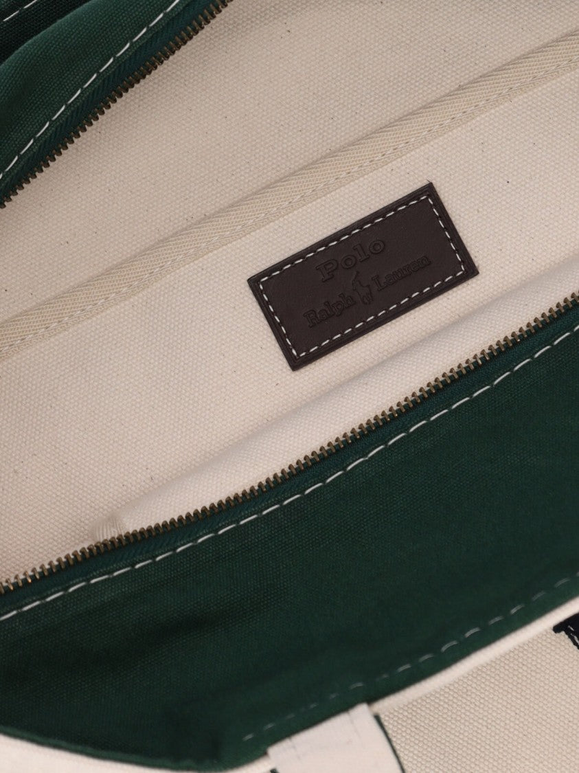 Polo Ralph Lauren Cream Canvas Big Pony Tote Bag