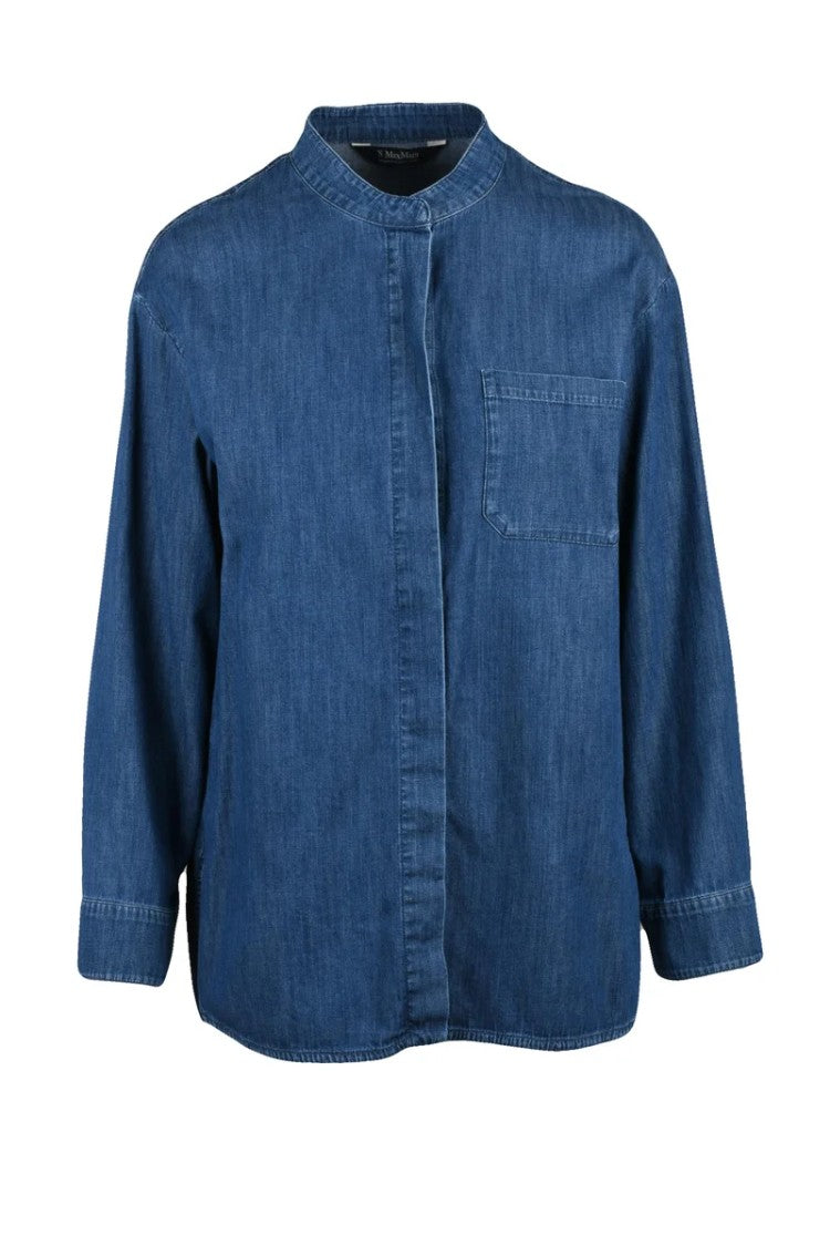 Max Mara Korean Collar Cotton Shirt