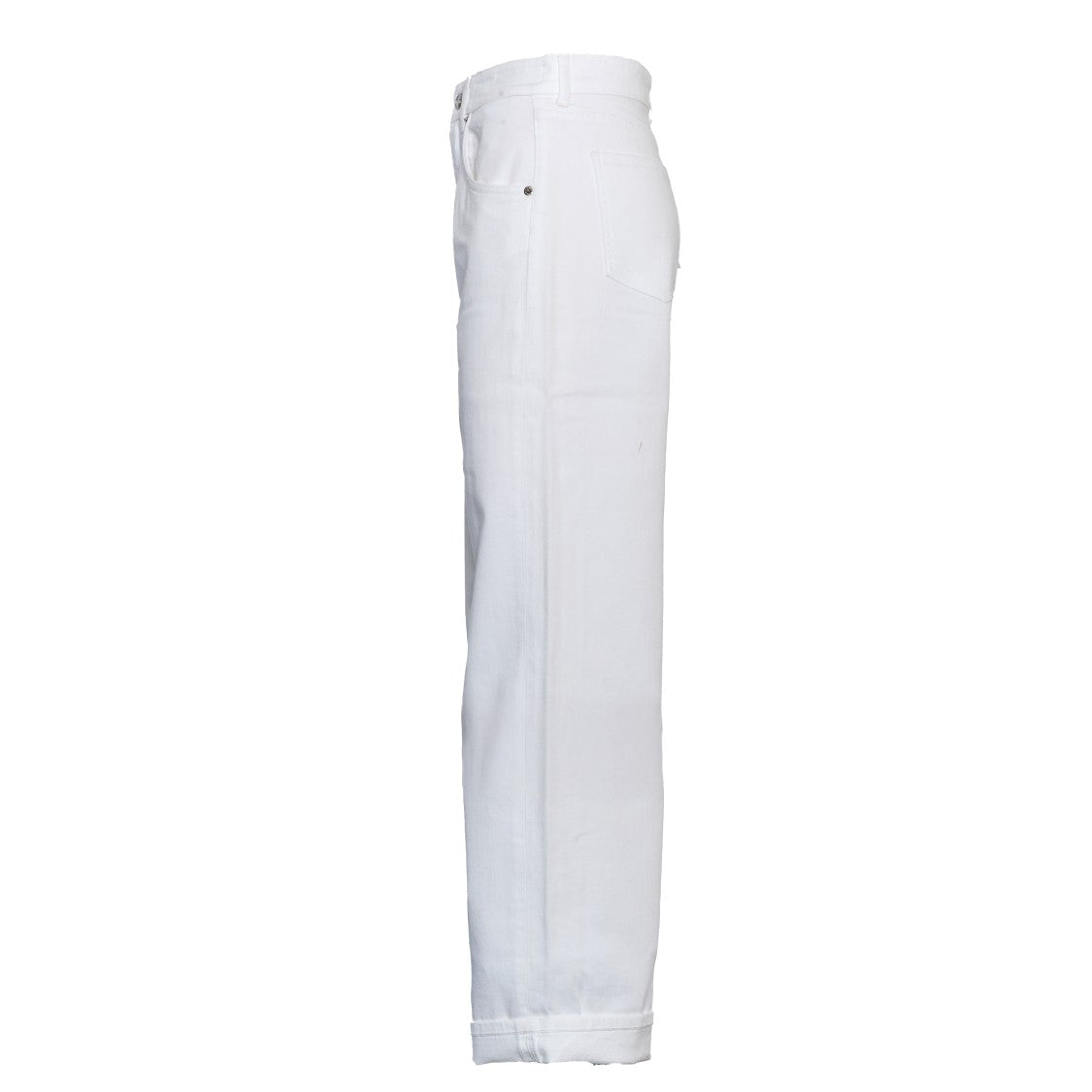 Department Five White Wide-Leg Jeans With Custom Button Closure