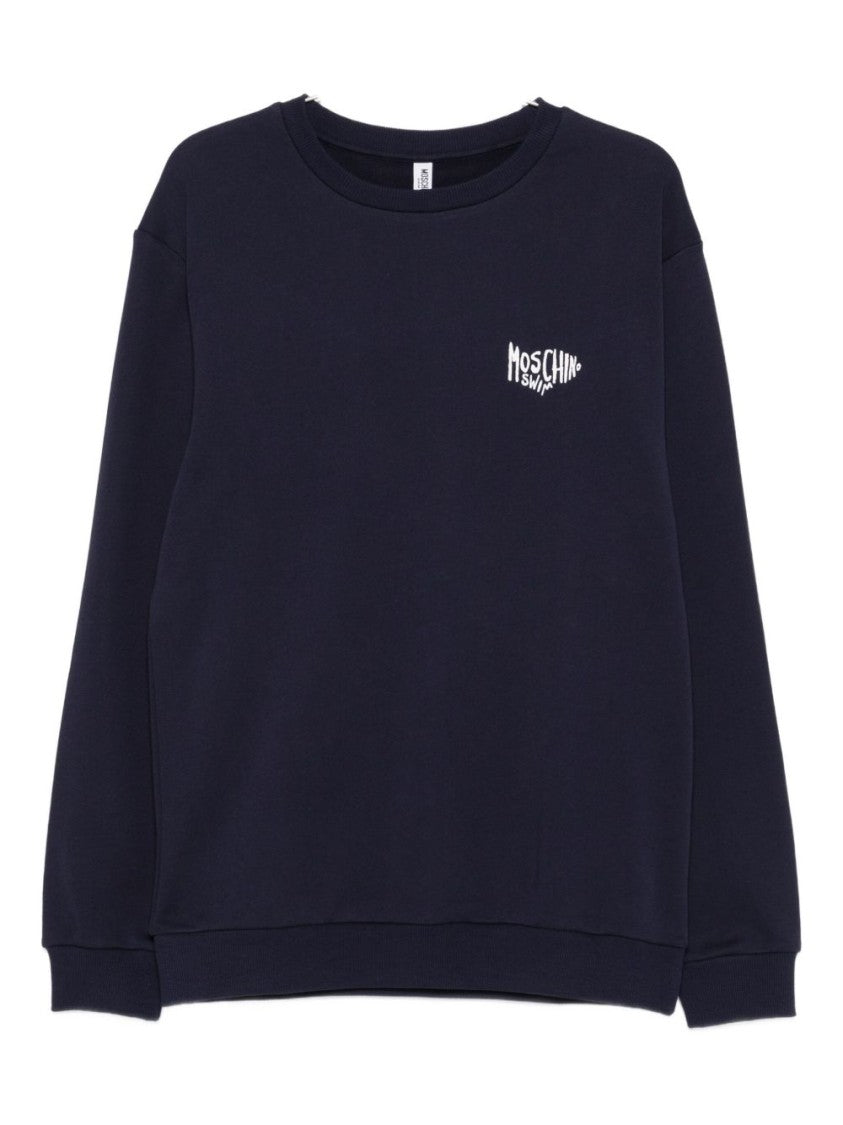 Moschino Deep Blue Cotton Sweatshirt