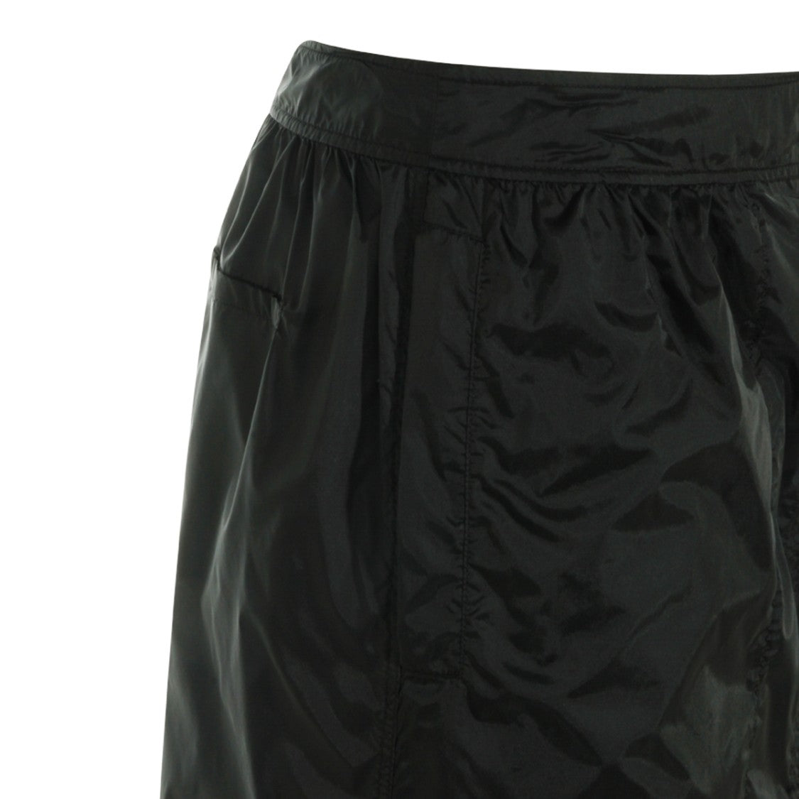 Saint Laurent Knee-Length Black Skirt With Subtle Gathered Waistband
