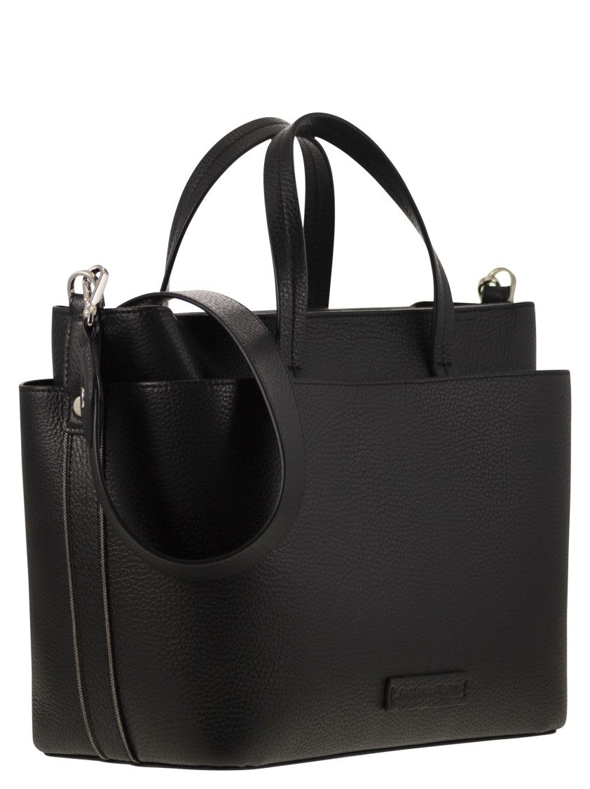 Fabiana Filippi Leather Bag With Diamond Thread