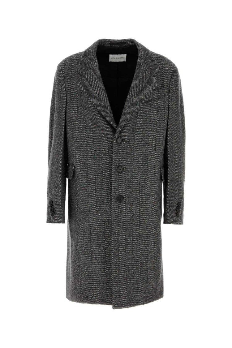 Givenchy Embroidered Wool Blend Coat