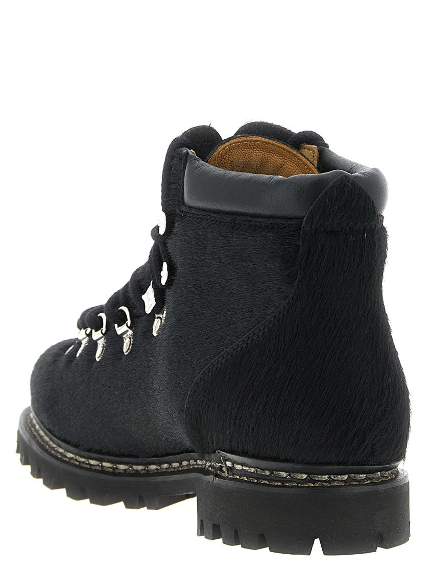Junya Watanabe Pony Hair Boots With Metal Rivet Closure