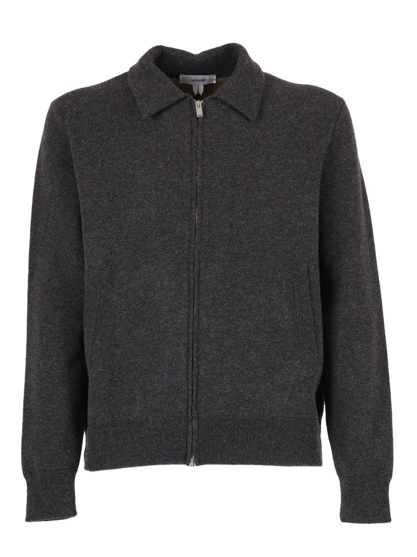 Lardini Men's Double Knit Bomber Jacket