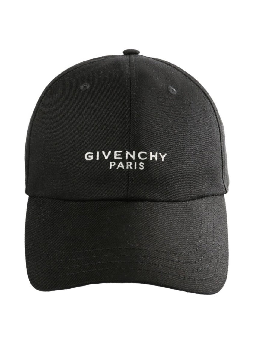 Givenchy Black Logo Embroidery Adjustable Strap Hat