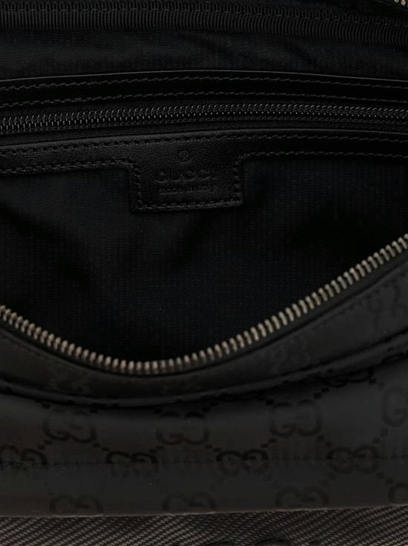Gucci Sleek Nylon Slingback Bag With Embossed Pattern