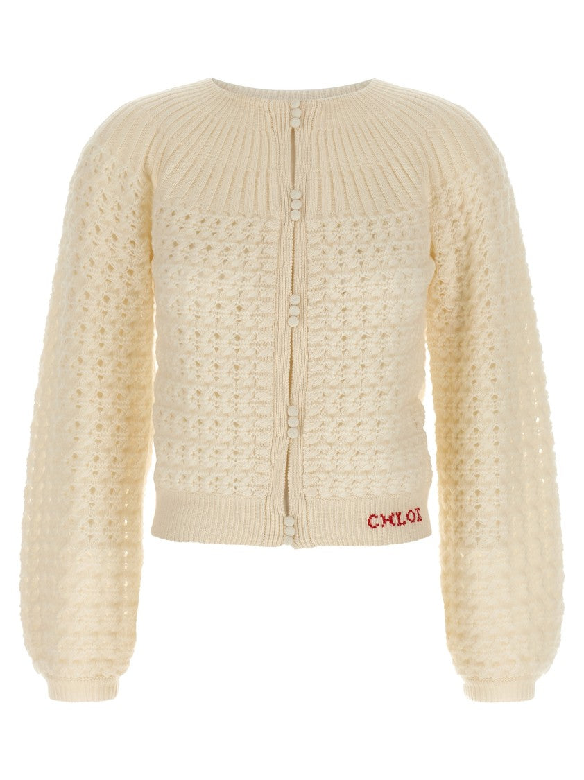 Chloé Jacquard Logo Cardigan