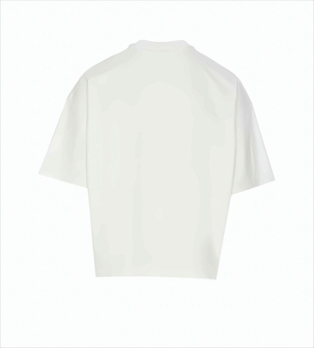 Bottega Veneta Checkered Patch Pocket White Cotton T-Shirt
