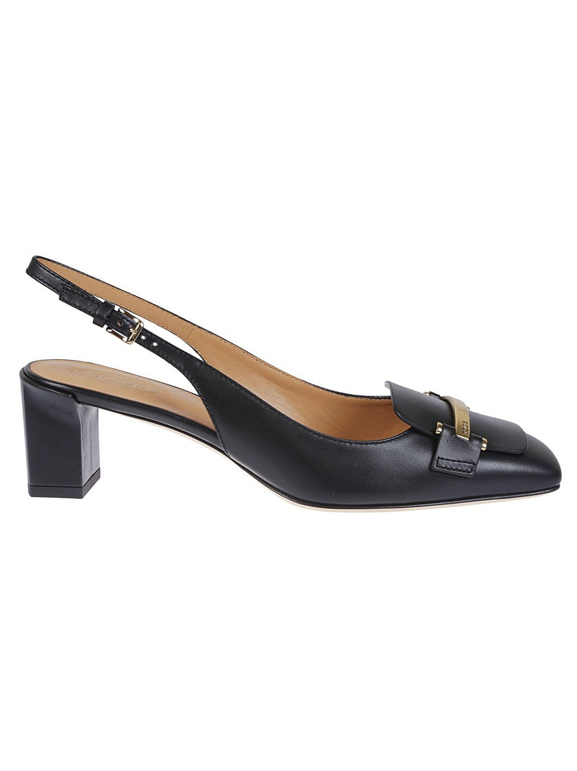 Tod's Slingback Heels With Square Toe