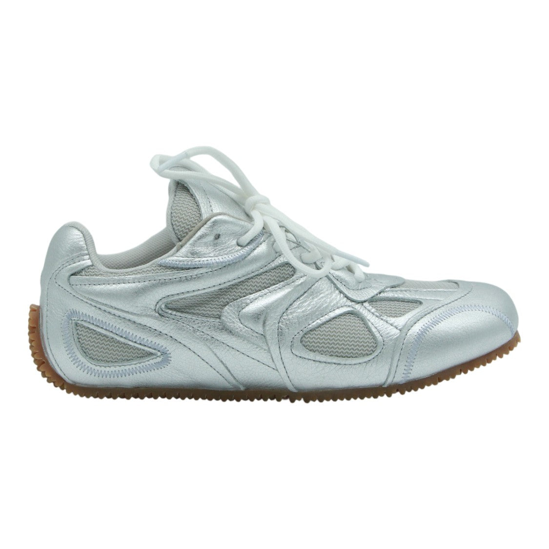 Axel Arigato Metallic Silver Sneakers With Mesh Inserts