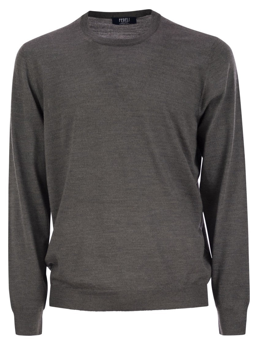 Fedeli Crew-Neck Sweater In Virgin Wool