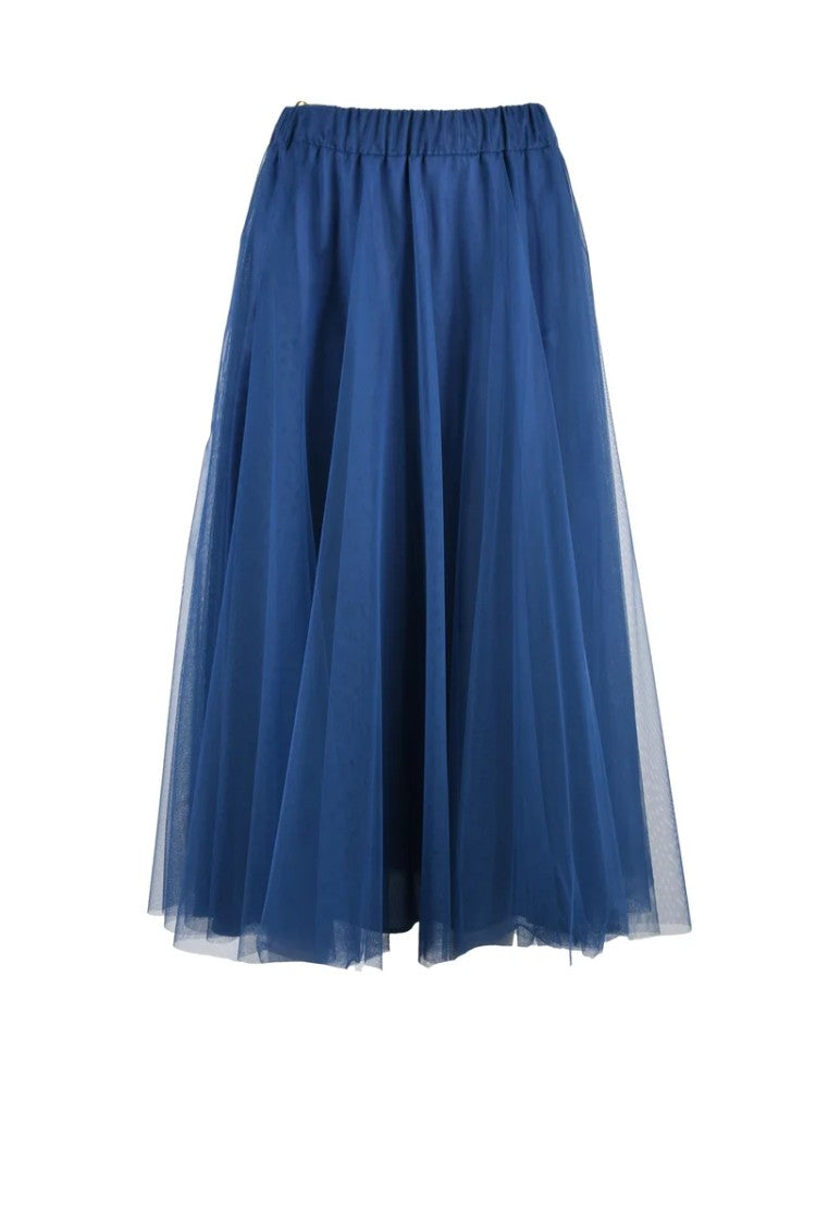 ..,Merci Long Tulle Skirt - Blue
