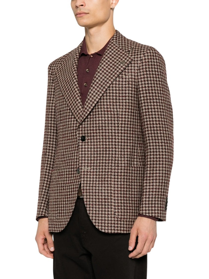 Gabriele Pasini Houndstooth Notched-Lapel Jacket