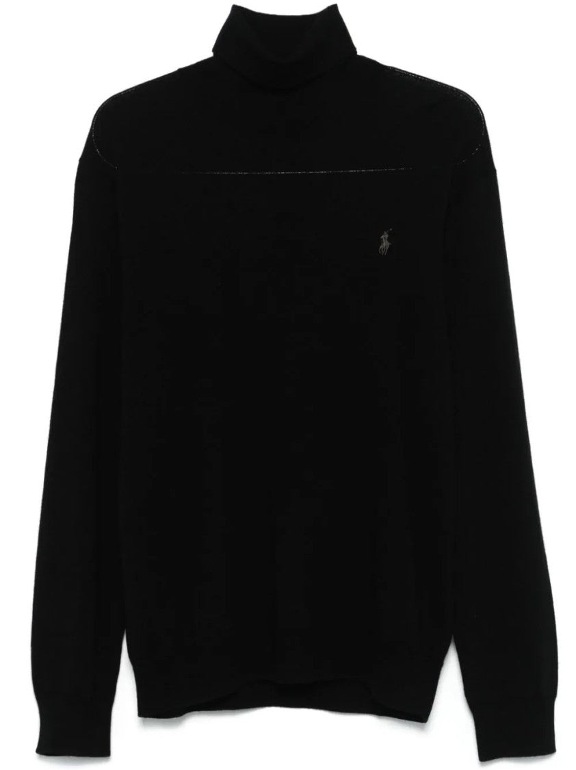 Polo Ralph Lauren Black Wool Long Sleeve Pullover