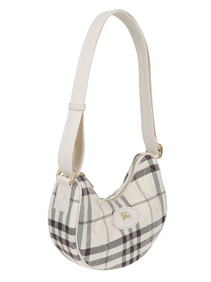 Burberry Crescent-Shaped Quilted Shoulder Bag