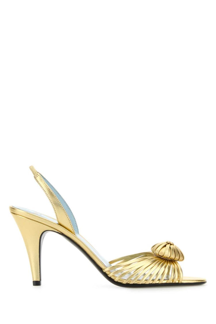 Valentino Garavani Gold Leather Royal Sandals