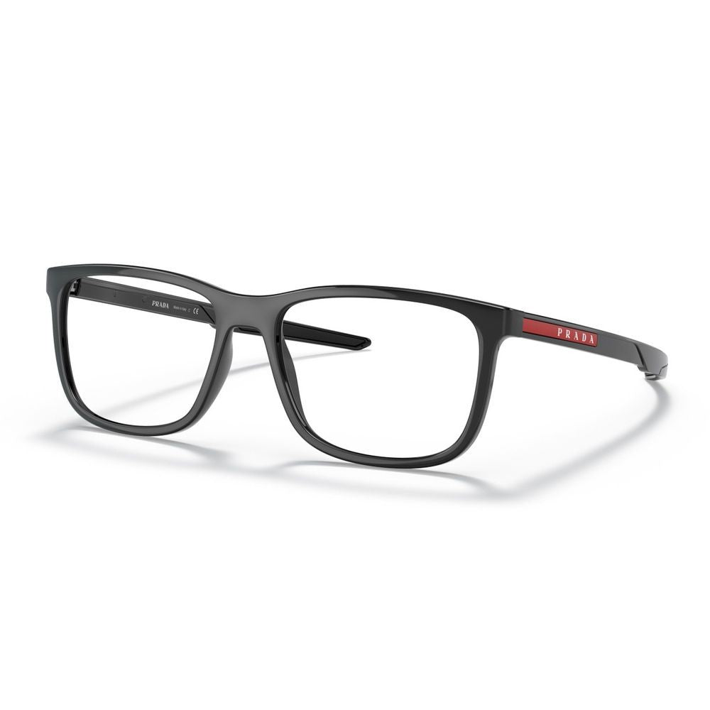 Prada Linea Rossa Ps 07Ov Soft Rectangular Black Nylon Fiber Eyeglasses