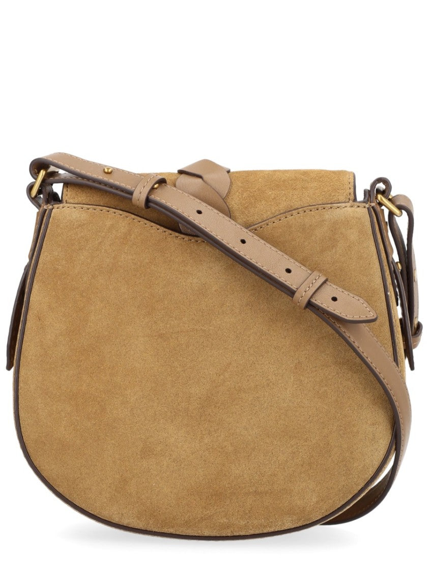 Isabel Marant Neutrals Altay Suede Saddle Shoulder Bag