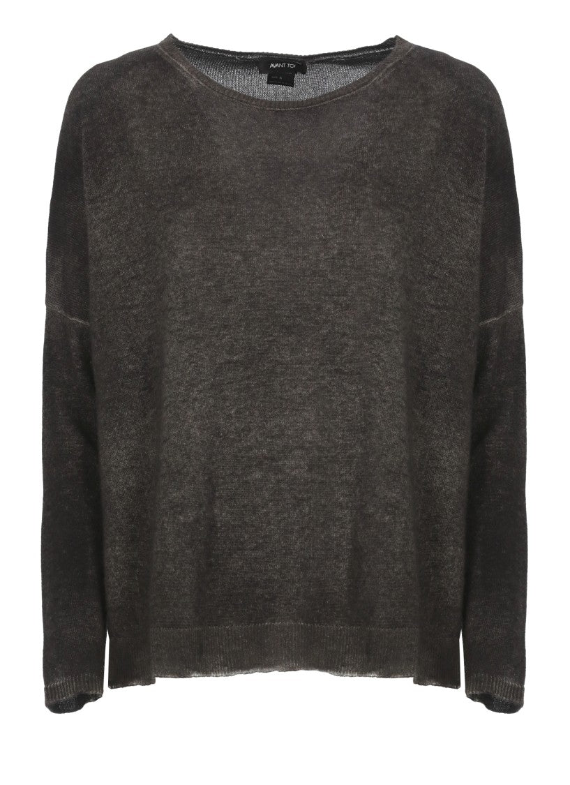 Avant Toi Gradient Grey Cashmere Sweater