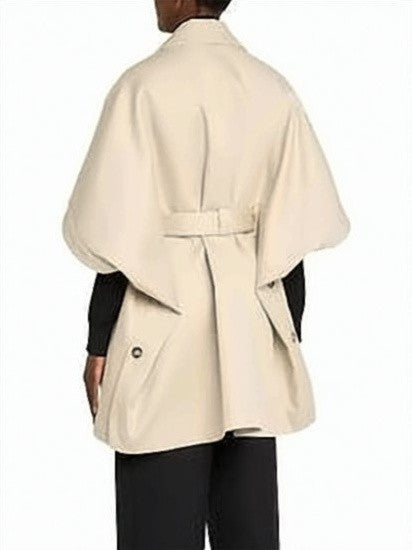 Max Mara Structured Cotton Jacket With Cape Design